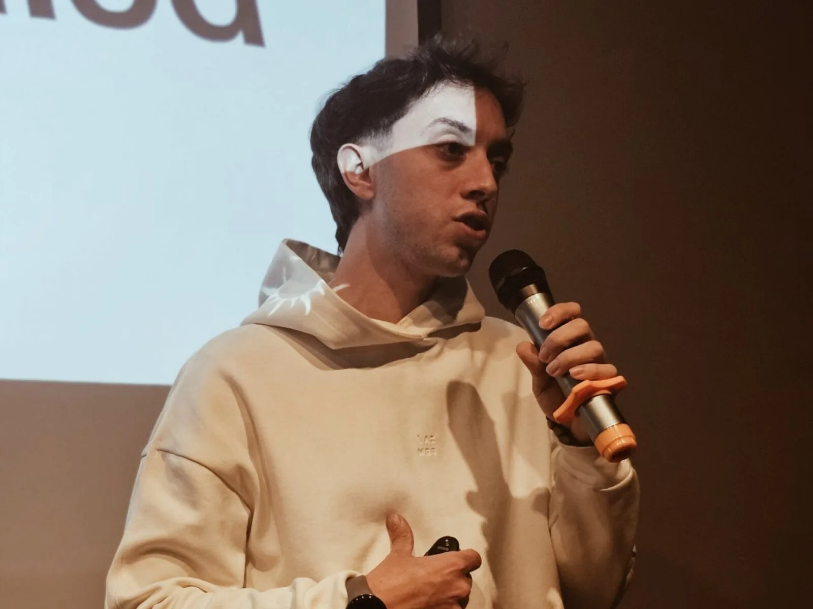 Santino Miele speaking at Aleph Pop-Up City