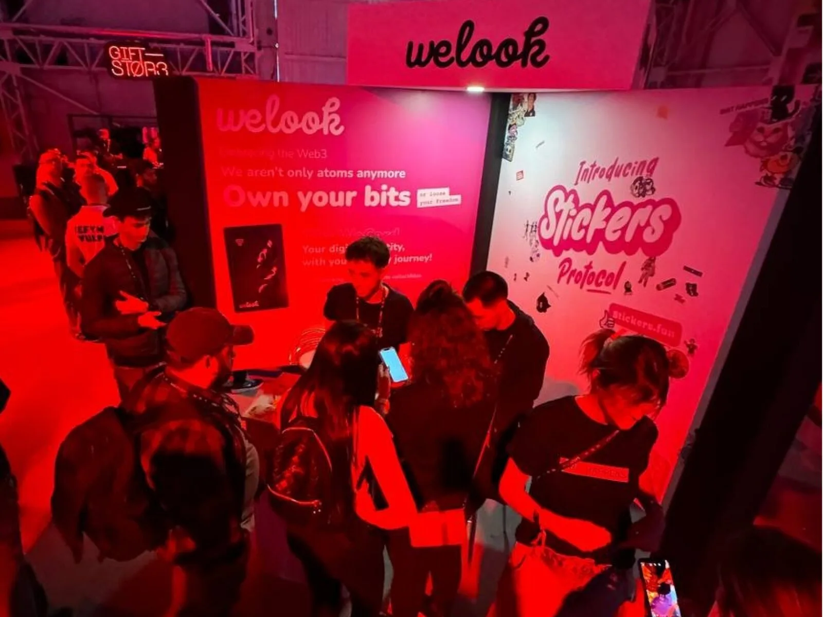 Santino Miele at Welook and Stickers Protocol Booth at Labitconf